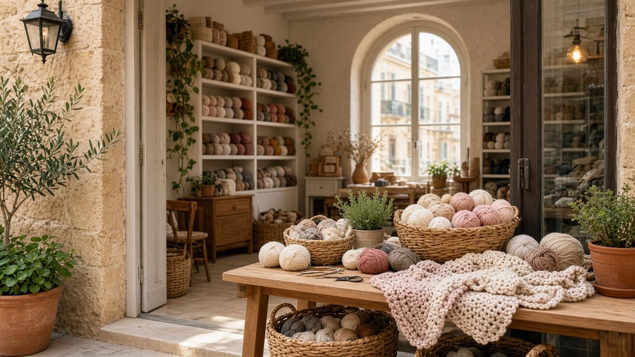 Knitting / crochet atelier full-bleed at Studio Misty Summit
